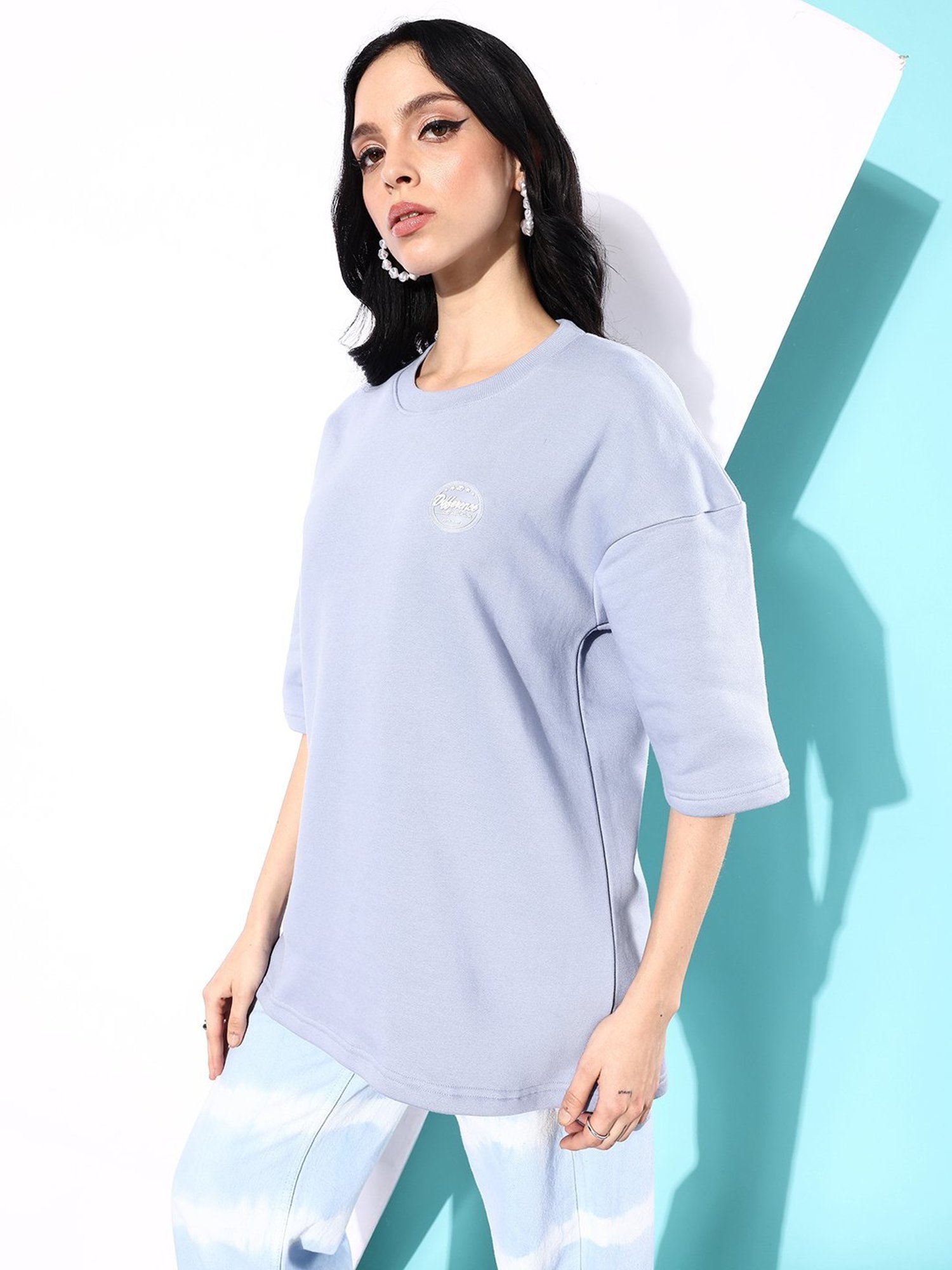 Difference of Opinion Purple Fleece Oversized Sweatshirt