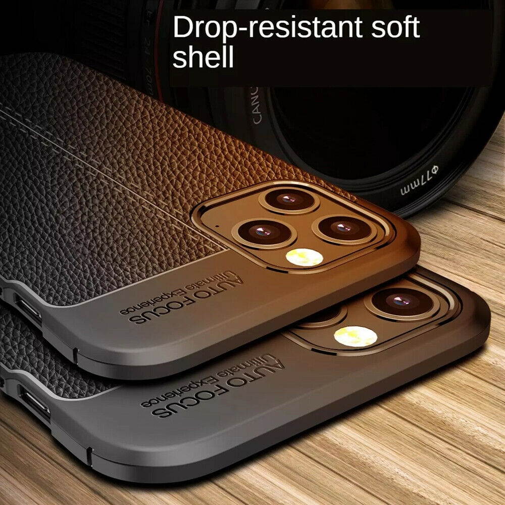 Luxury Leather Rubber Slim Soft Case Cover For iPhone 12 Pro Max 12 Pro 12 Mini