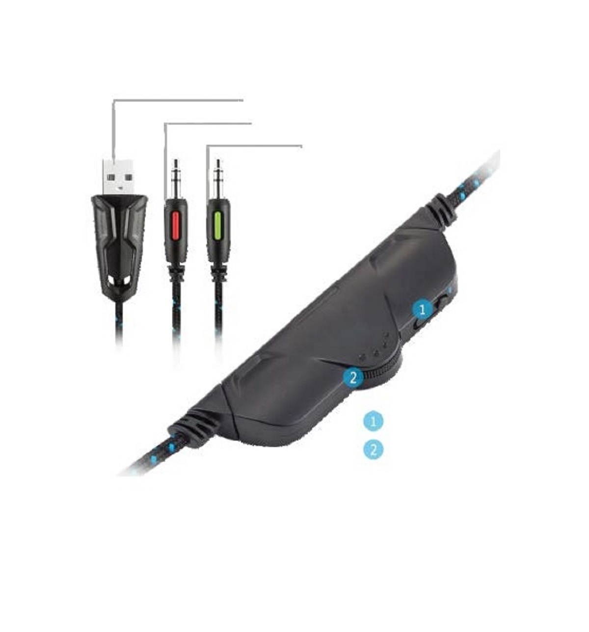 Ridgeway Red EAR-G3 Gaming Headset, PS4 Headset with 7.1 Surround Sound, Noise Canceling Over-Ear Headphones with Mic