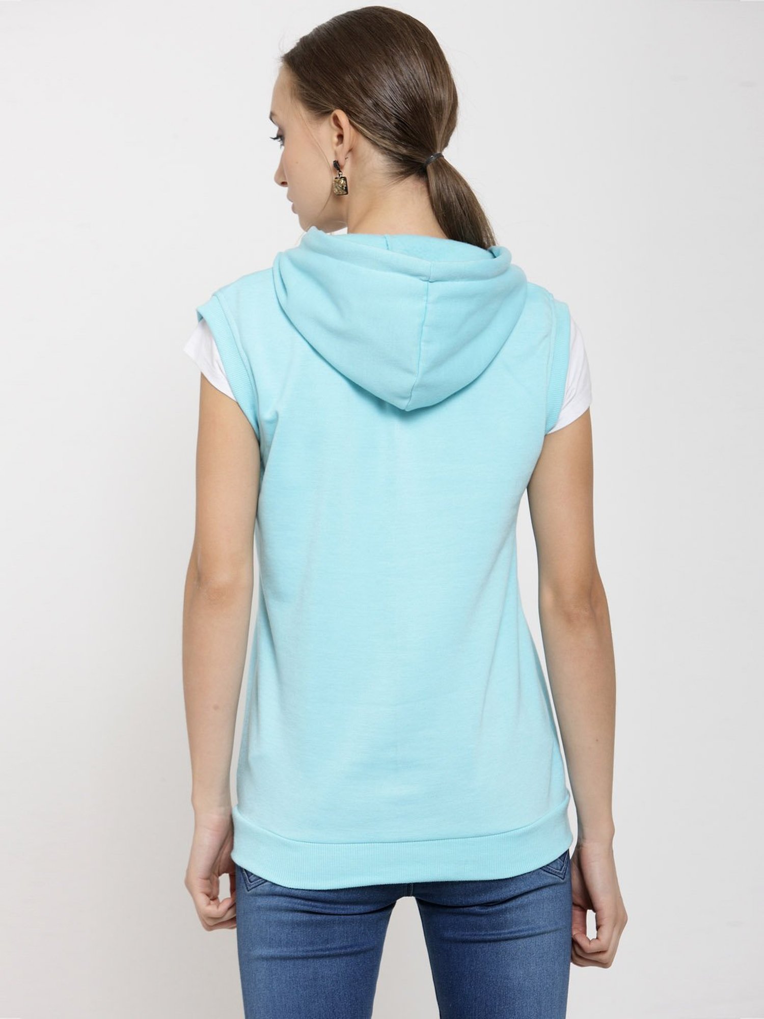 Belle Fille Turquoise Regular Fit Sweatshirt