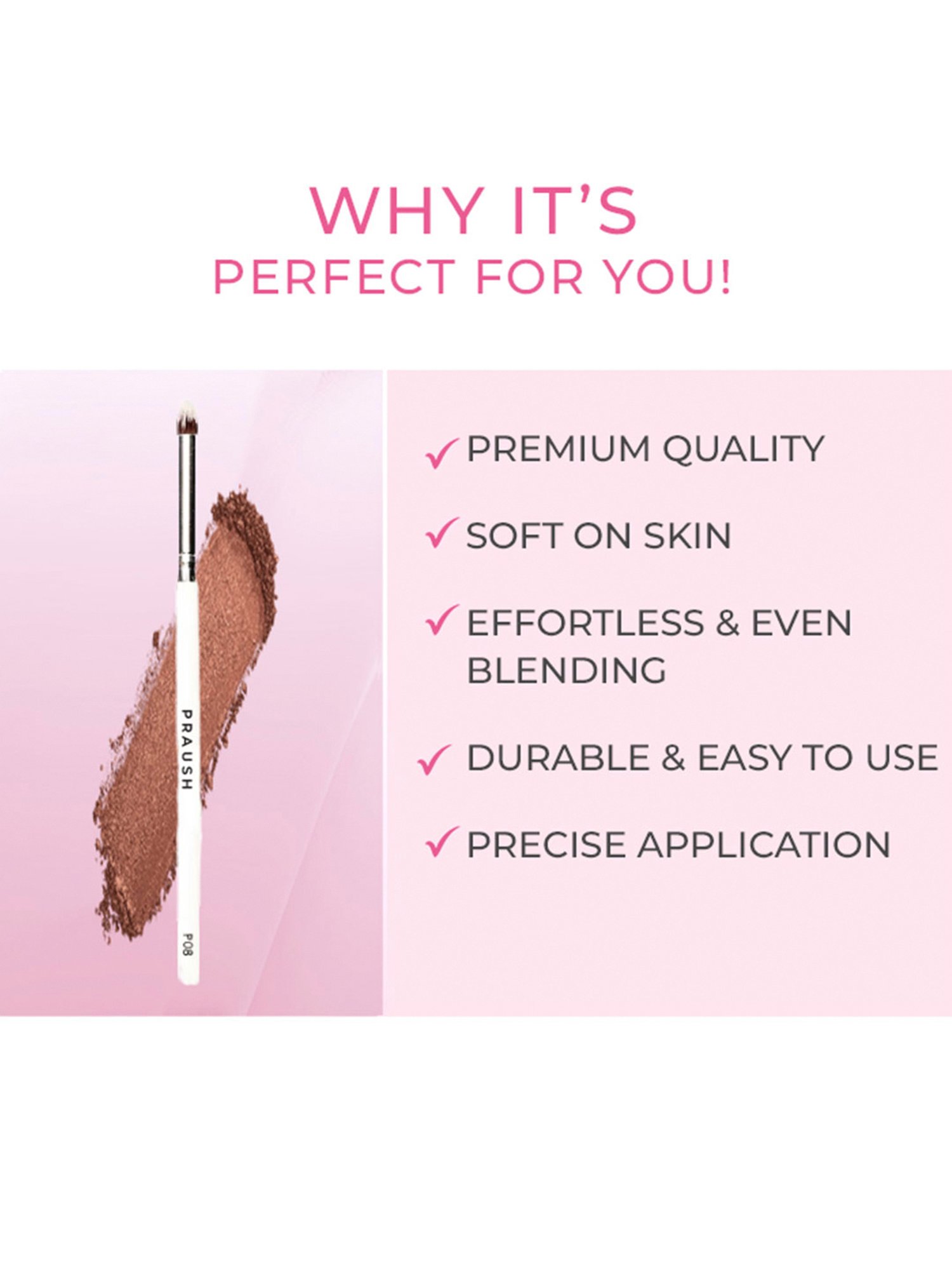 Praush Small Eyeshadow Blending Brush - P08
