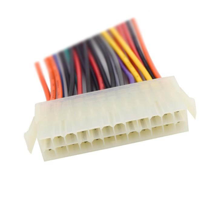 8 inch Computer Molex 24 Pin Motherboard to ATX EPS PSU Power Supply Extension Cable,24-pins Internal Power Cord,Male to Female