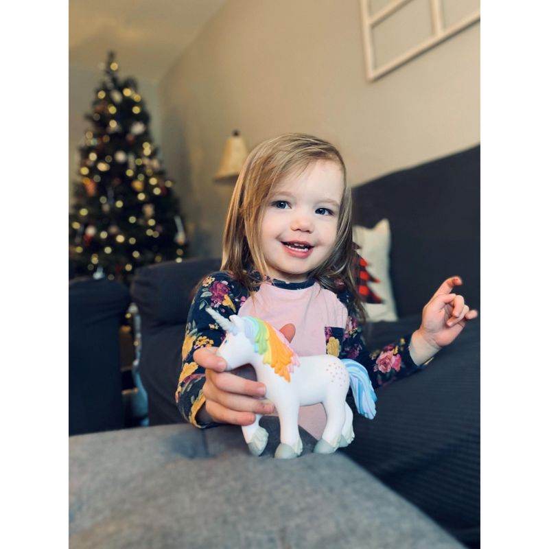 HABA Little Friends Unicorn Ruby Rainbow Chunky Plastic Toy Figure