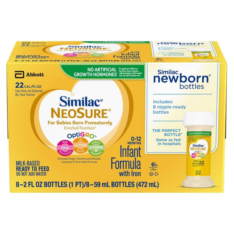 Similac Neosure Ready to Feed Formula Bottles - 8ct/2 fl oz Each