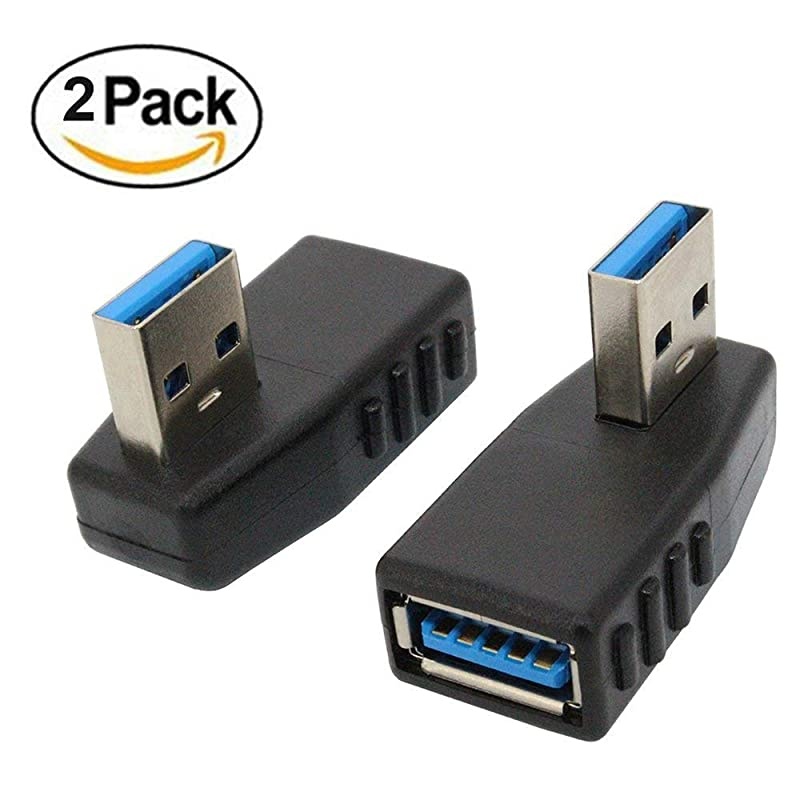 3.0 Adapter Couplers 90 Degree Male to Female,Connector Extender Plug Coupler Extender 4PCS (Including Left,Right and Up,Down Angle Adapter)