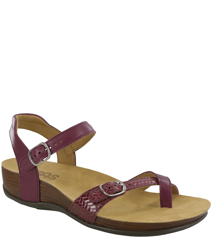 SAS Pampa Printed Weave Leather Wedge Sandals