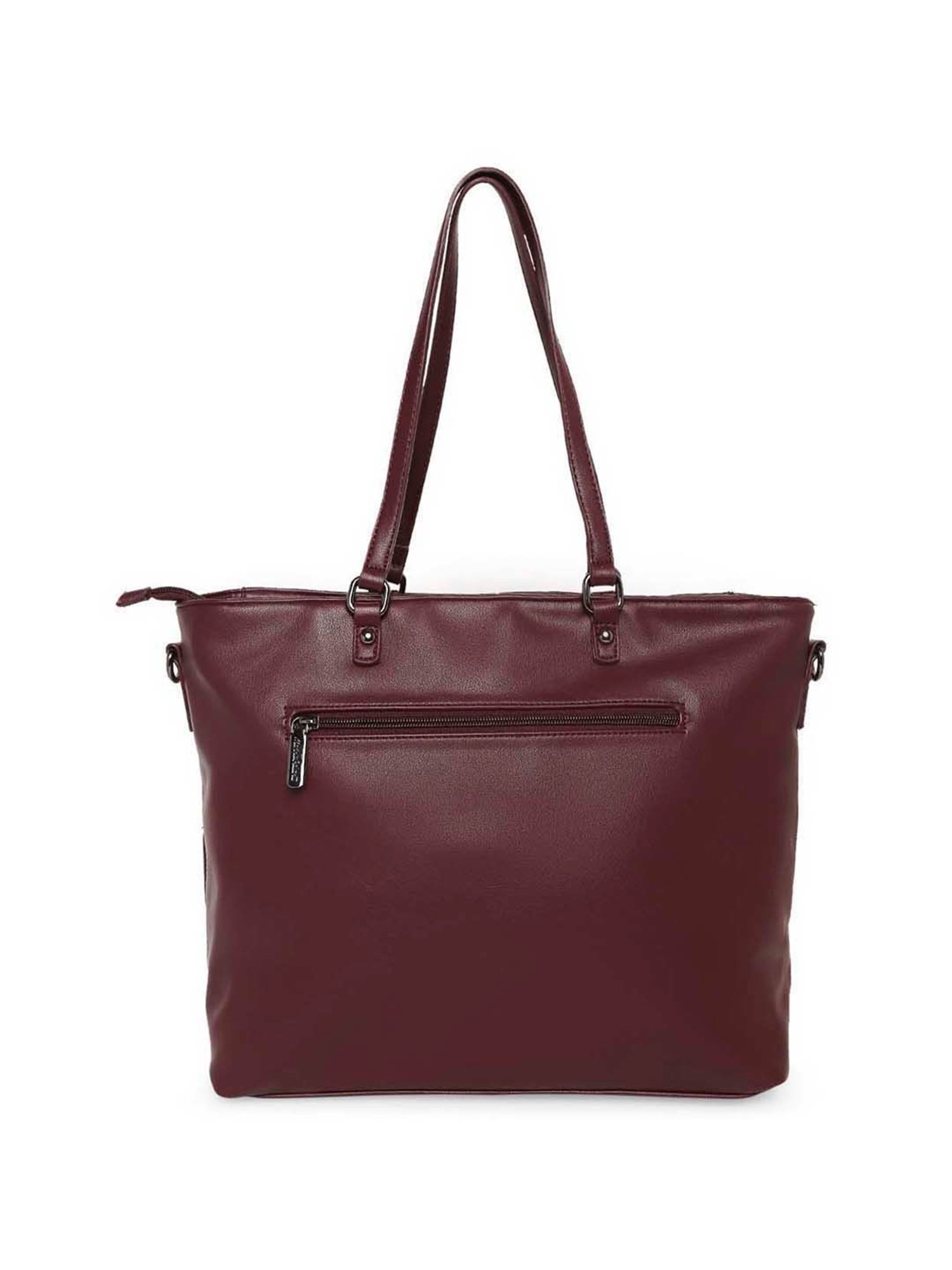 Marina Galanti Maroon Quilted Medium Tote Handbag