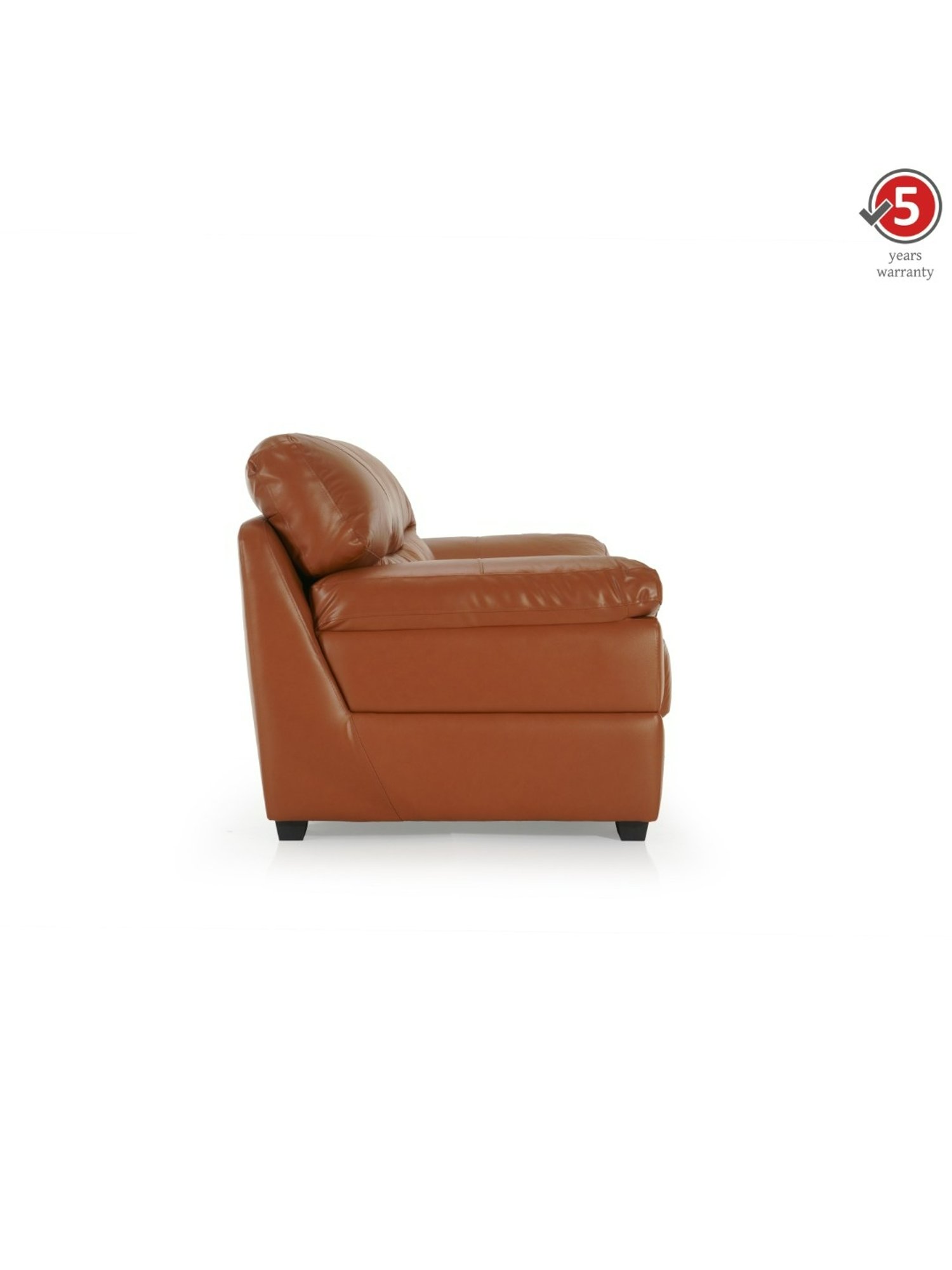Durian Hensley Contemporary Tan Brown Leather 3 Seater Sofa