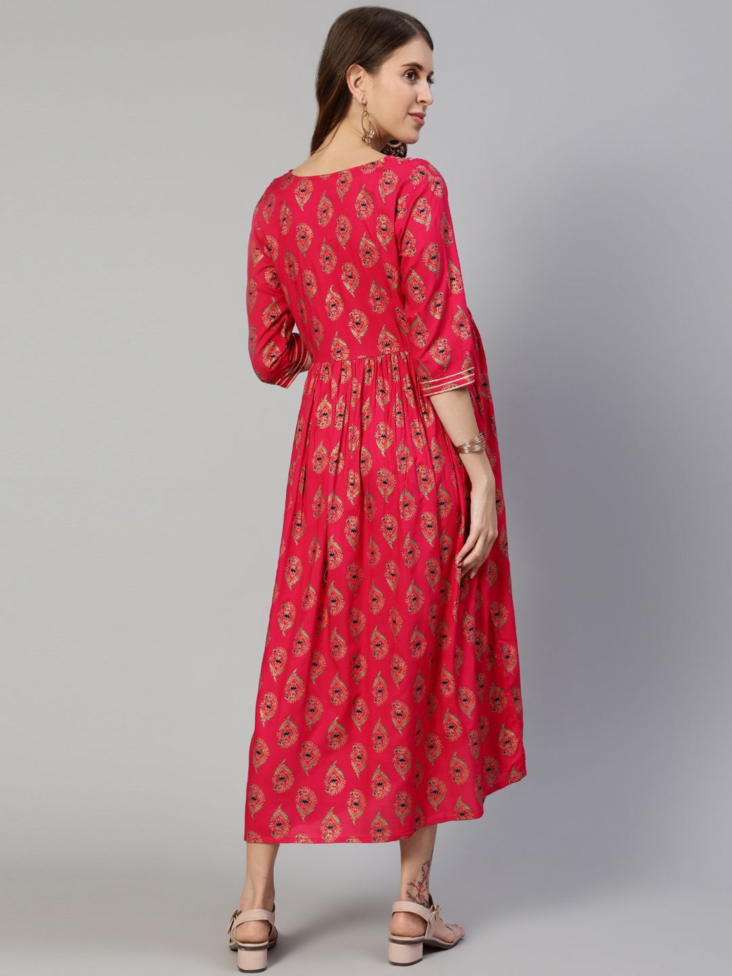 Anubhutee Red Print Maternity Dress