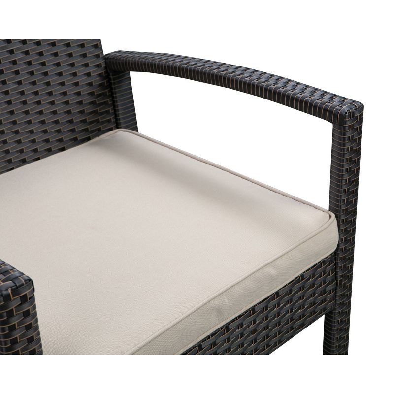 Bern 3pc Wicker Balcony Chat Set - Mocha -  Balkene Home