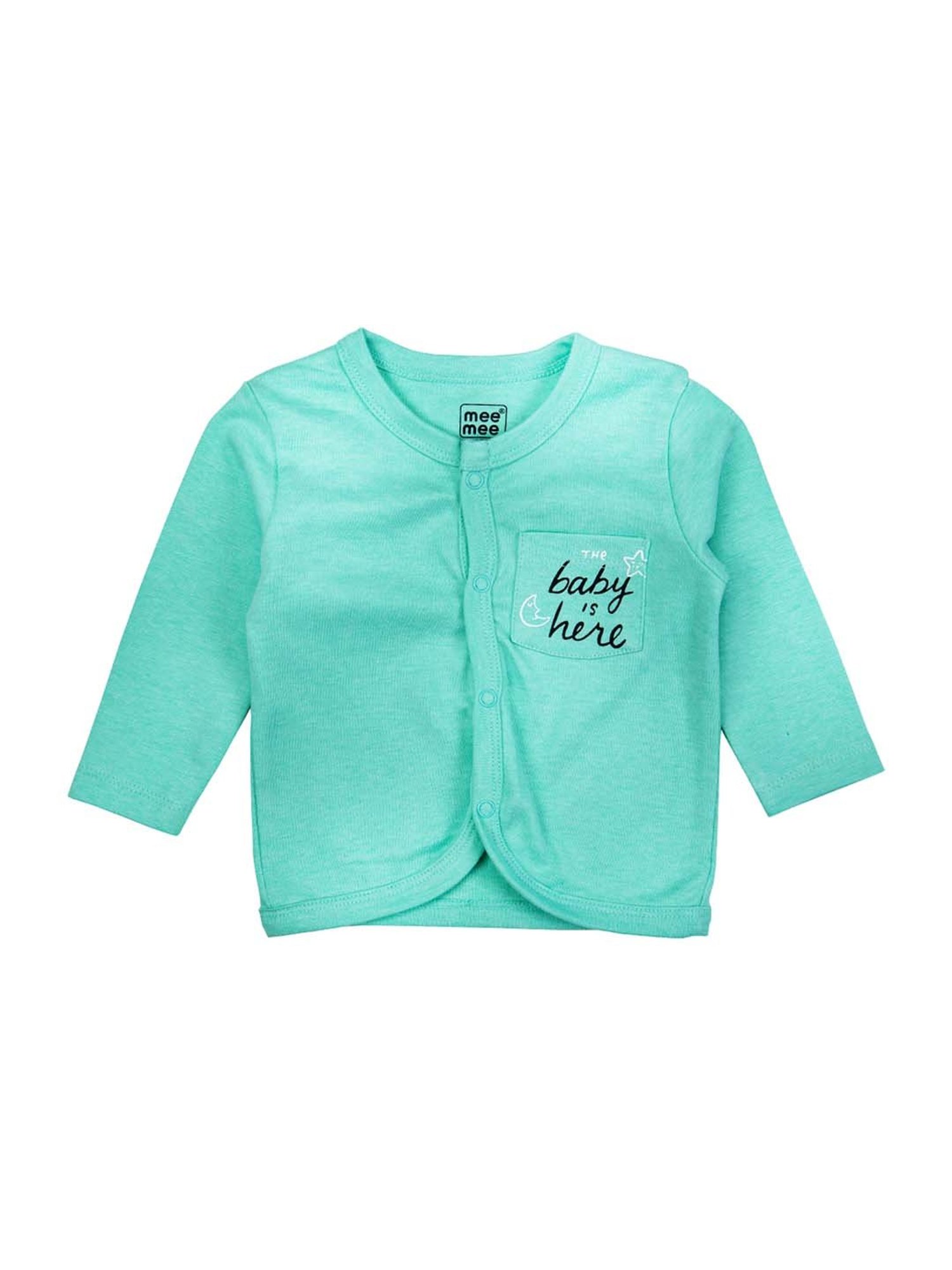 Mee Mee Kids Green Cotton Printed Jablas - Pack of 3