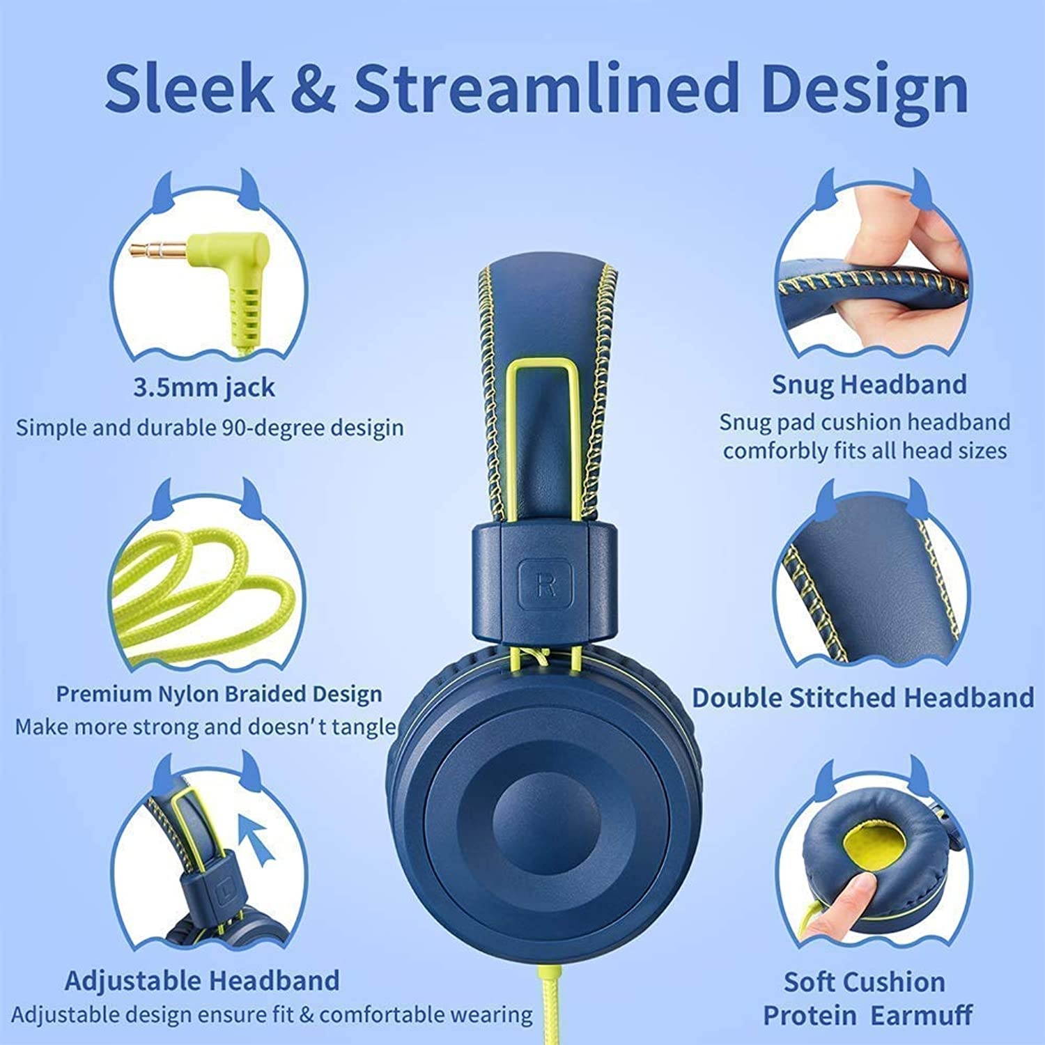 POWMEE M1 Kids Headphones & POWMEE P10 Kids Headphones