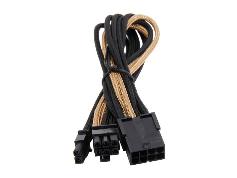 Silverstone PP07-PCIB Sleeved Extension Power Supply Cable, 1 x 8pin to PCI-E 8pin(6+2) Connector