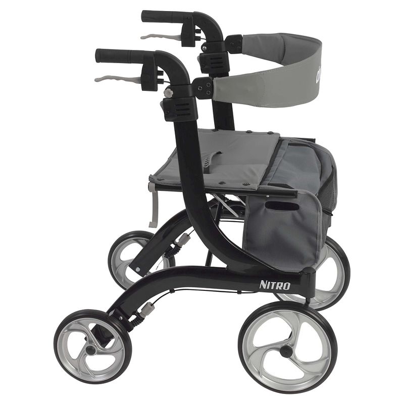 Drive Medical Nitro Euro Style Walker Rollator, Black