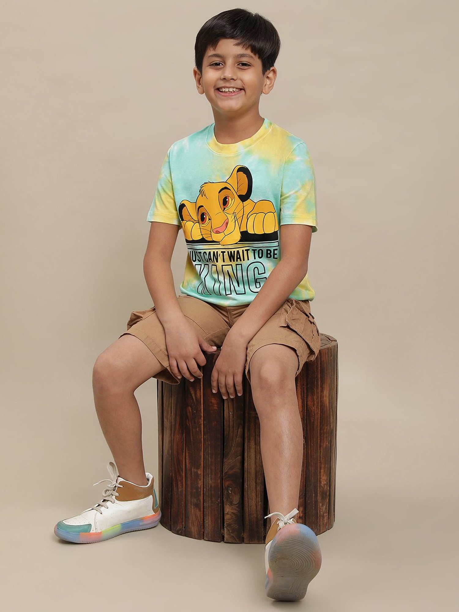 Kidsville Lion King Printed Multi Color Tshirt For Boys