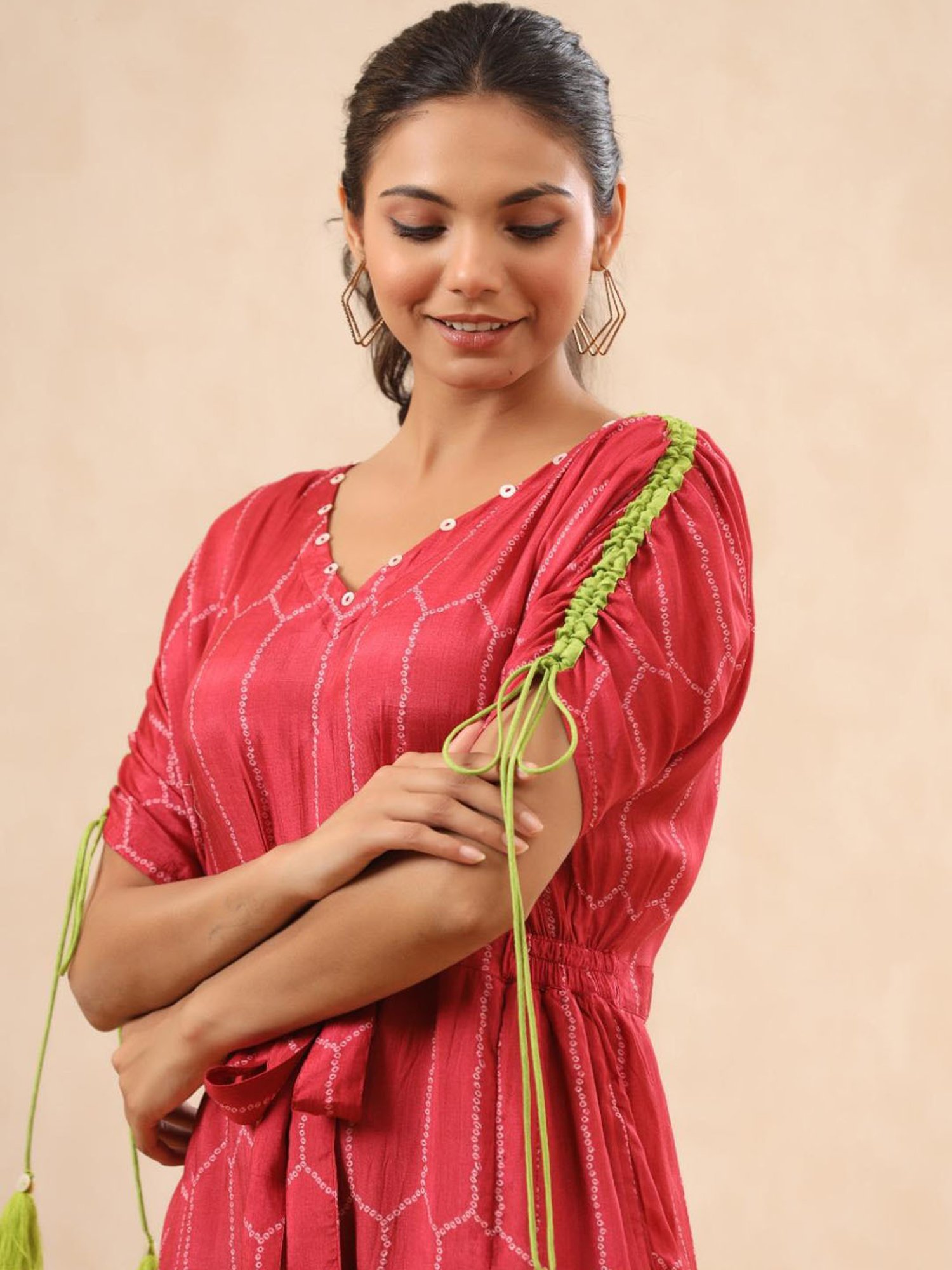 Autumnlane Orlando Crimson Cotton Jumpsuit