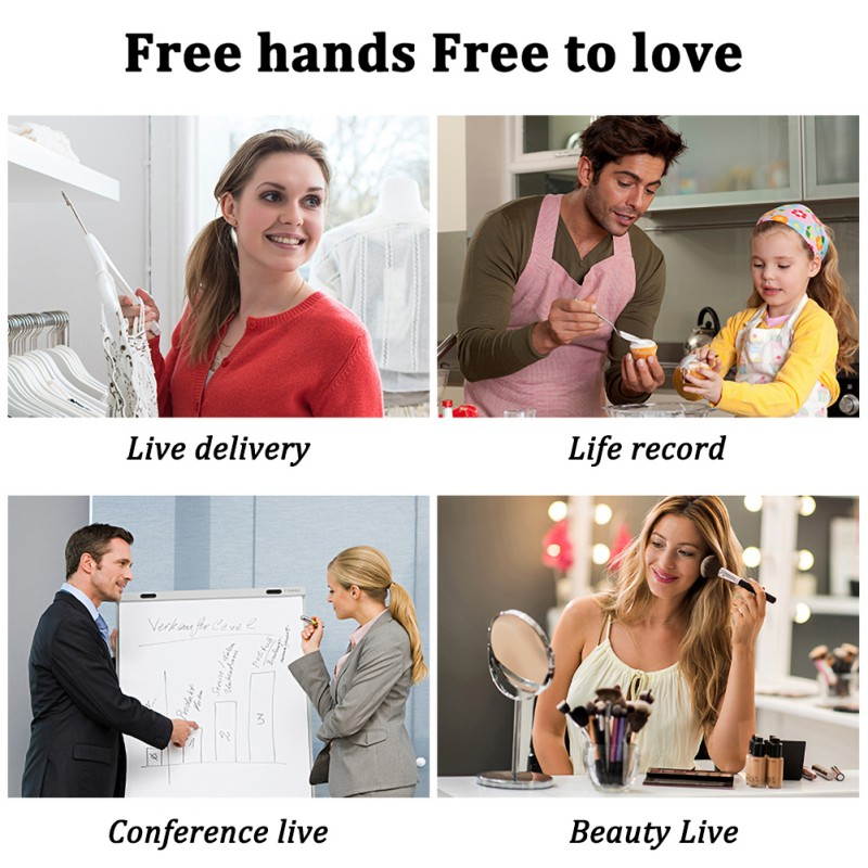 360&deg; Rotation Auto Face&Object Tracking Live Broadcast Streaming Smart Shooting Camera Phone Mount,Cature 360&deg;Camera  Selfie Mount Auto Countdown For All Cellphone(Black)