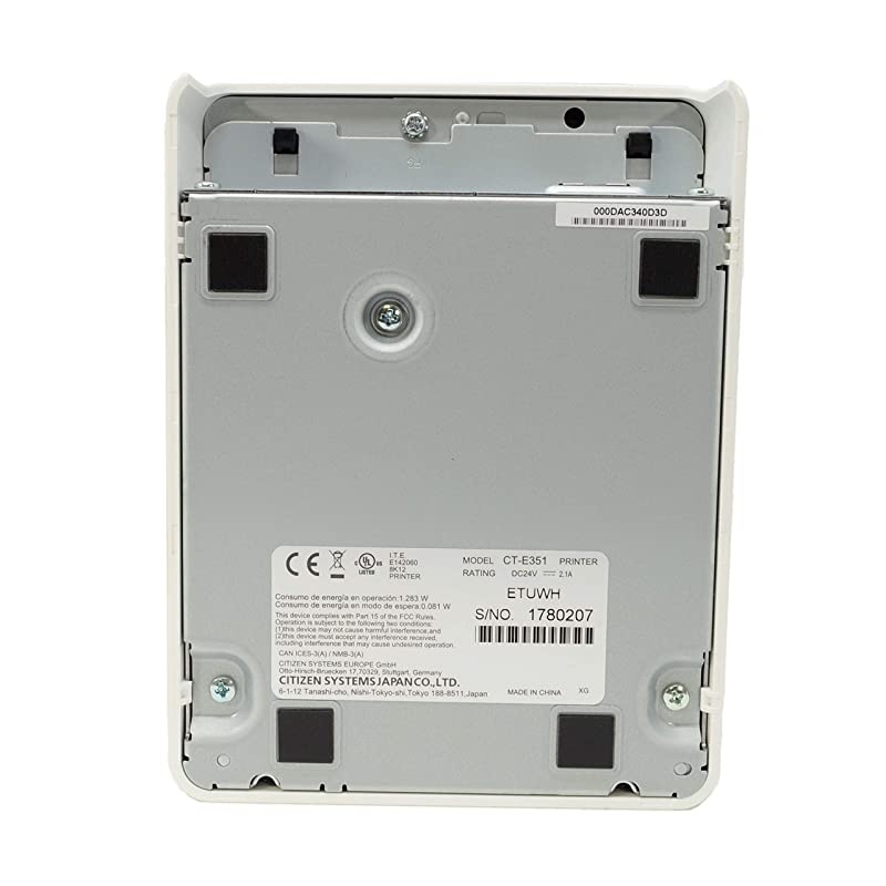 Thermal Receipt Printer - White USB Ethernet (LAN) with Auto-Cutter Prints Ultra High-Speed 250 mm/s