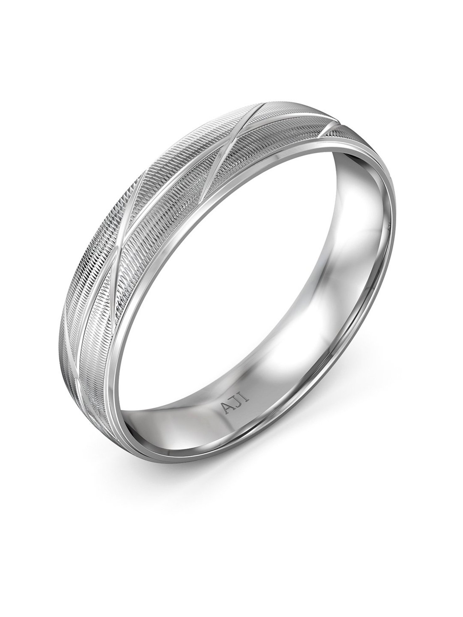 Malabar Gold and Diamonds 950 Platinum & 0.02 ct Diamond Ring