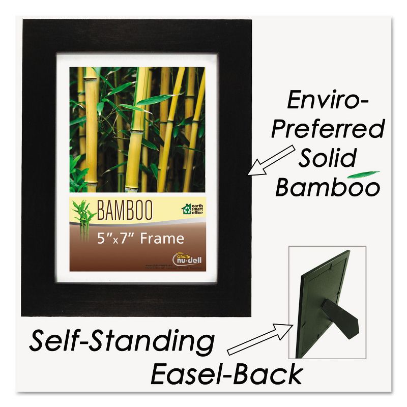 Nudell Bamboo Frame 5 x 7 Black 14157