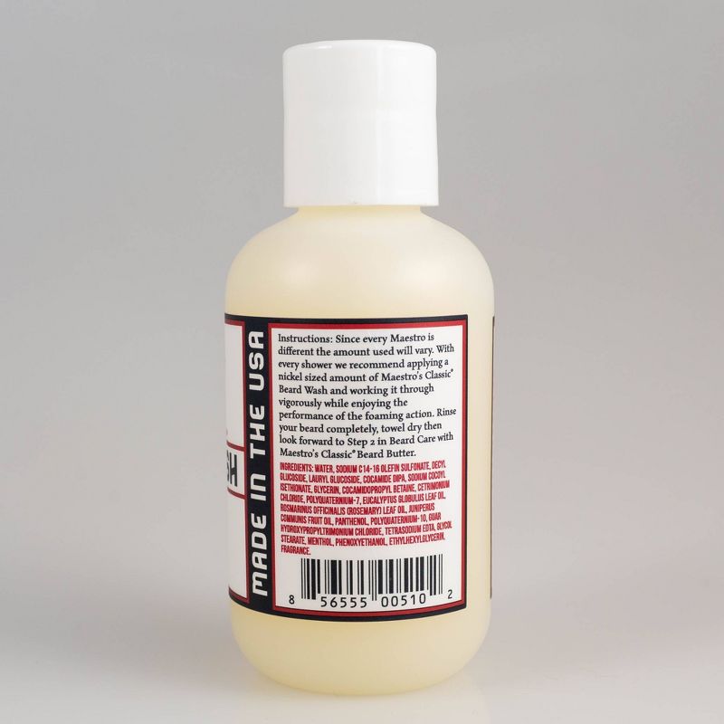 Maestro's Classic Beard Wash Spirited Blend - 4.0oz