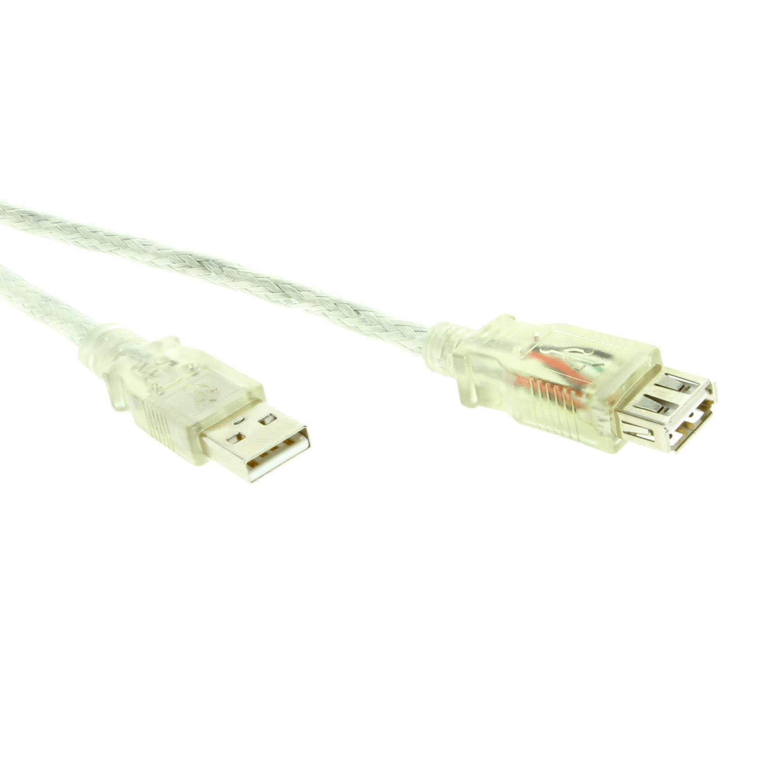 USBGear USBGEAR Pro-Series USB 2.0 Hi-Speed A to A Extension Cable 6ft. Clear