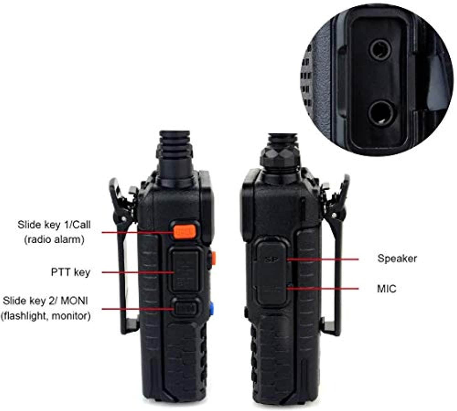 Retevis RT-5R Dual Band Handheld Radios Long Range, VHF UHF Two-Way Radio, Heavy Duty 128CH 2 Way Radio Walkie Talkies with Flashlight 1400mAh Battery (6 Pack) (5687DFD89AE7CB58)