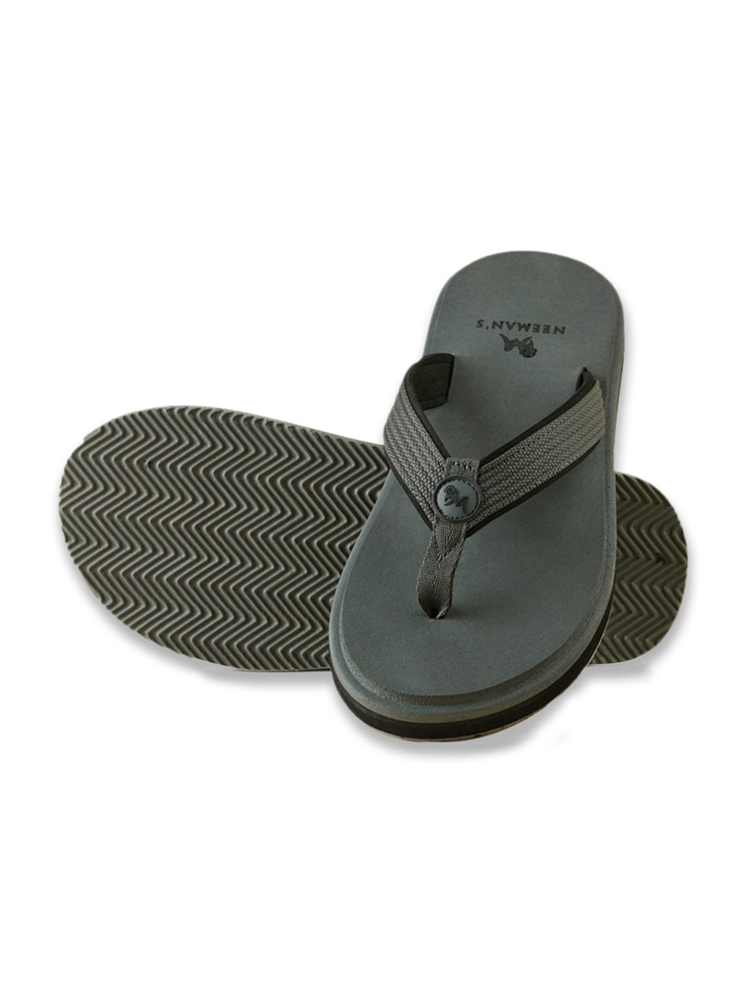Neemans Men's Eco Fluffy Grey Flip Flops