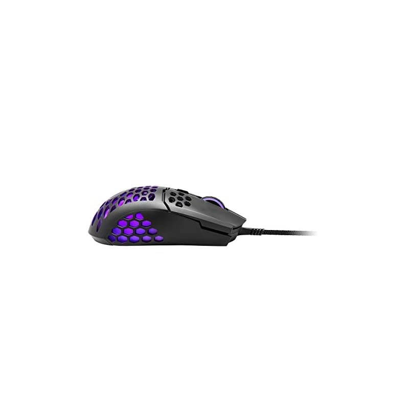 MM711 RGBLED Lightweight 60g Wired Gaming Mouse 16000 DPI Optical Sensor 20 Million Click Omron Switches Smooth Glide PTFE Feet and Ambidextrous Honeycomb Shell Matte Black