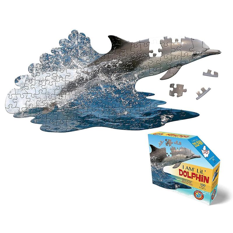Madd Capp Games I AM Lil Dolphin 100 Piece Animal-Shaped Jigsaw Puzzle