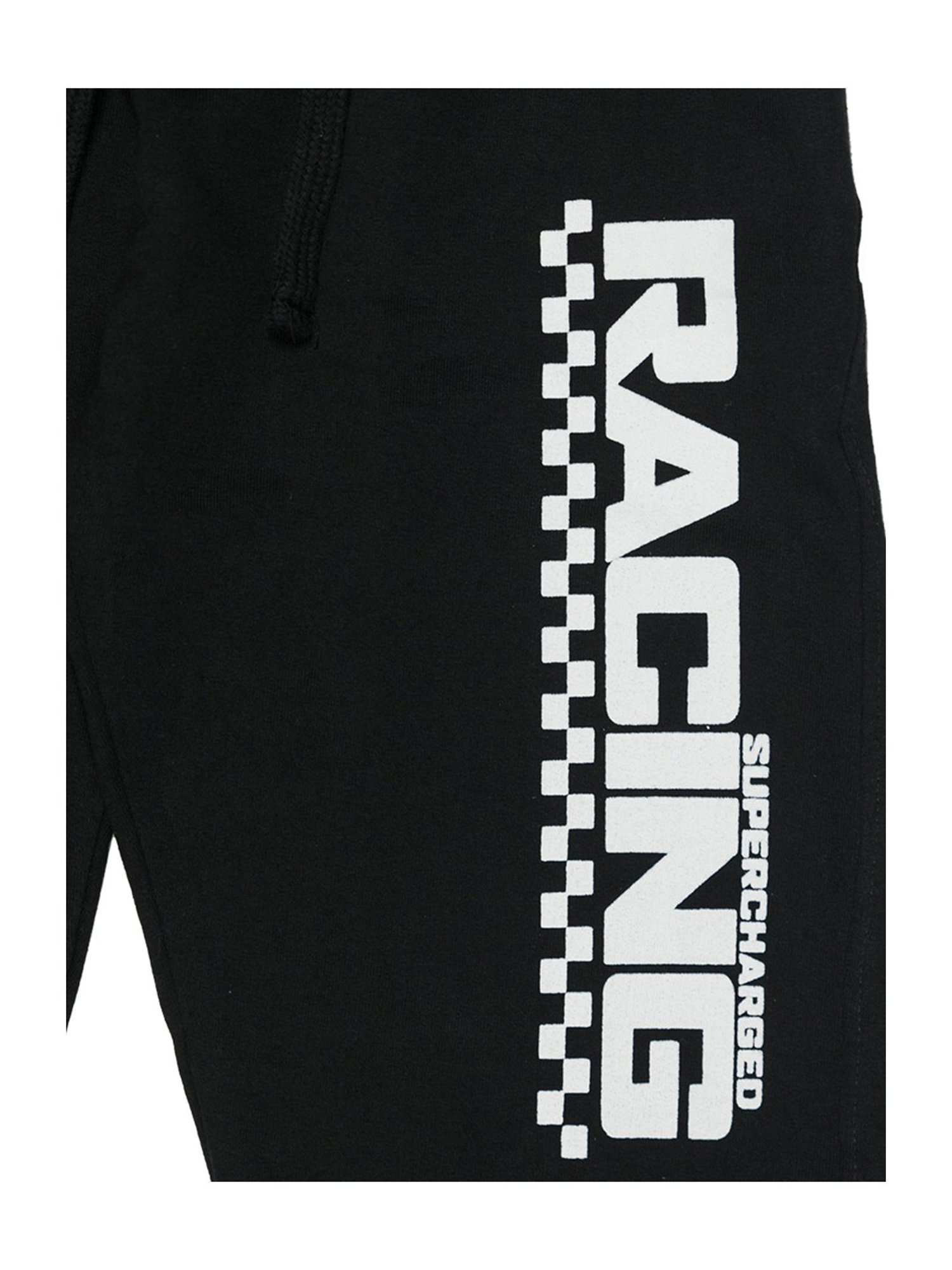 Todd N Teen Kids Black Cotton Graphic Print Joggers