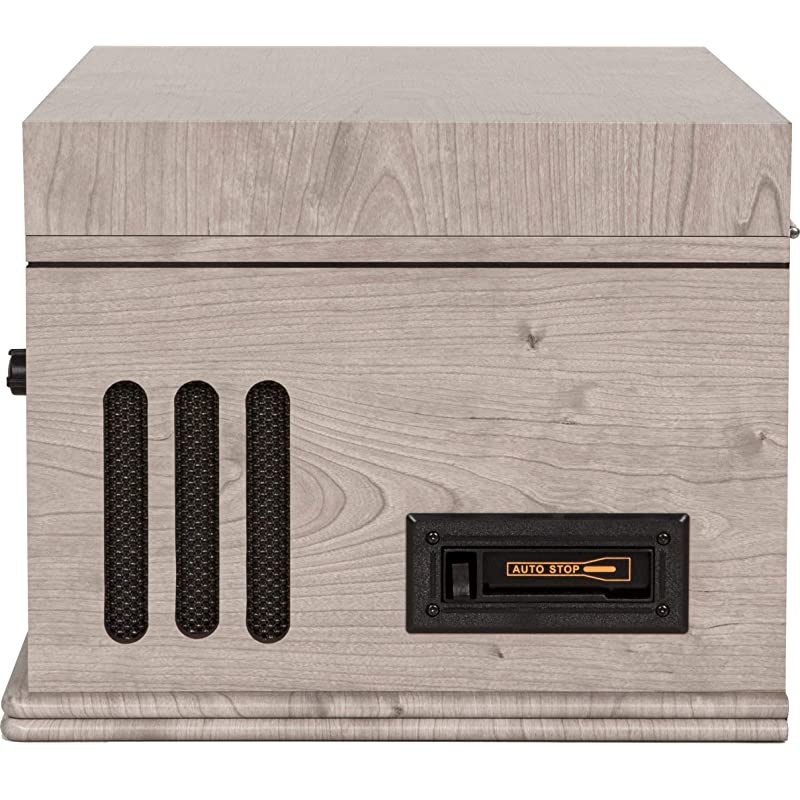 CR704B-GY Musician 3-Speed Turntable with Radio, CD/Cassette Player, Aux-in and Bluetooth, Gray