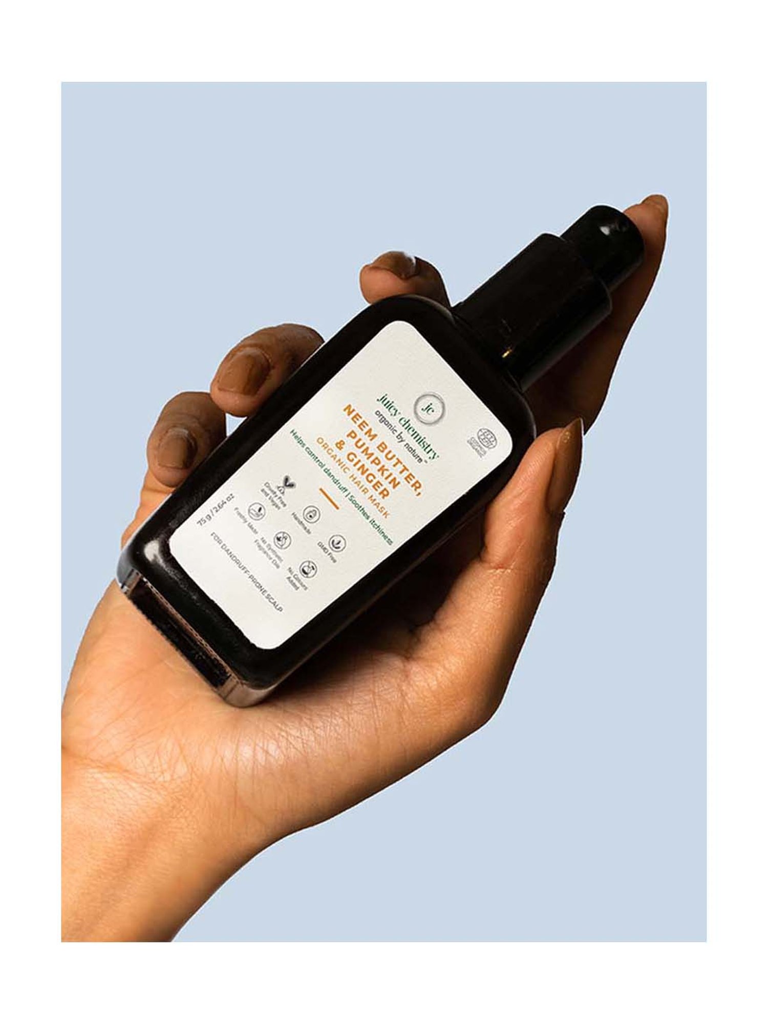 Juicy Chemistry Organic Neem Butter Pumpkin & Ginger Hair Mask - 75 gm