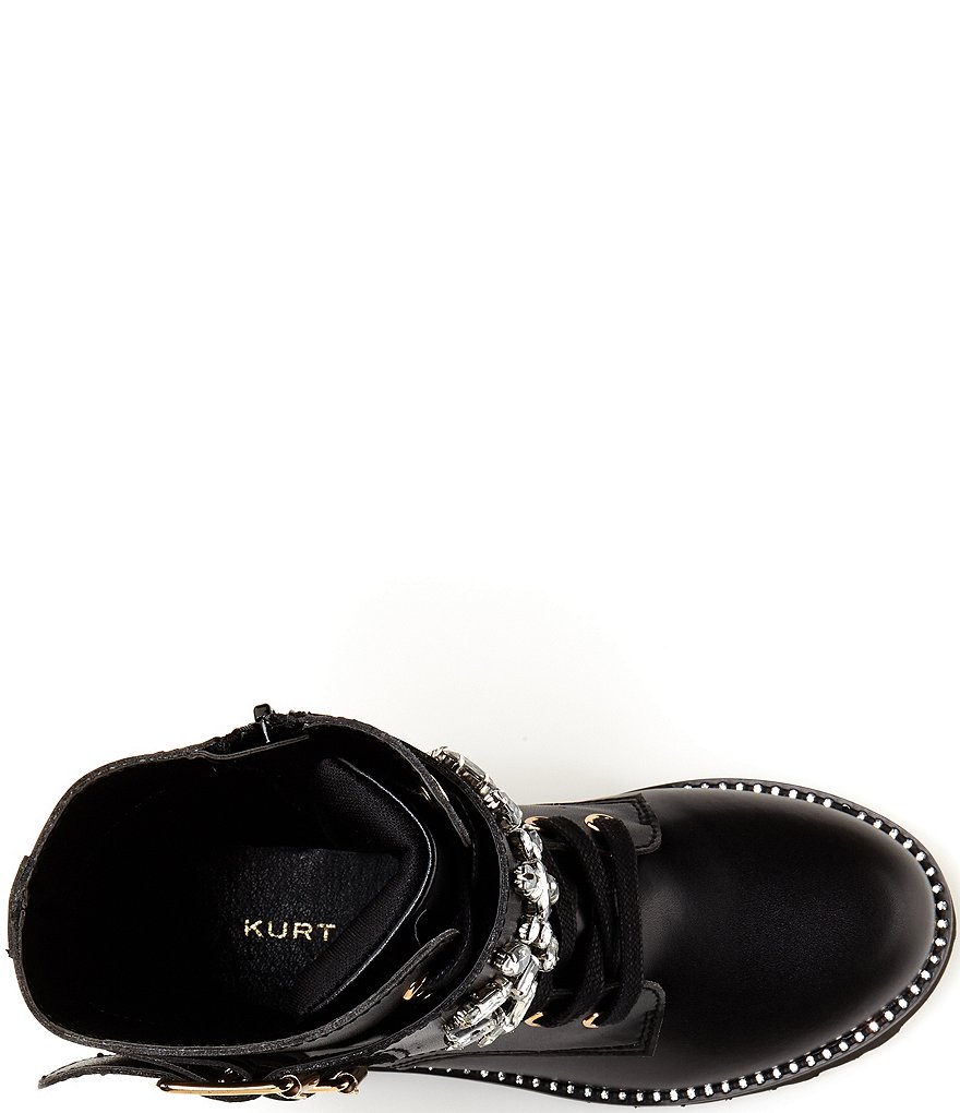 Kurt Geiger London Girls' Mini Stoop Leather Combat Boots (Toddler)