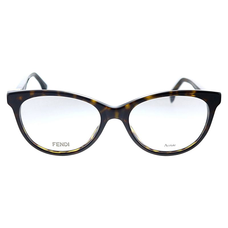 Fendi  086 Womens Cat-Eye Eyeglasses Havana 52mm