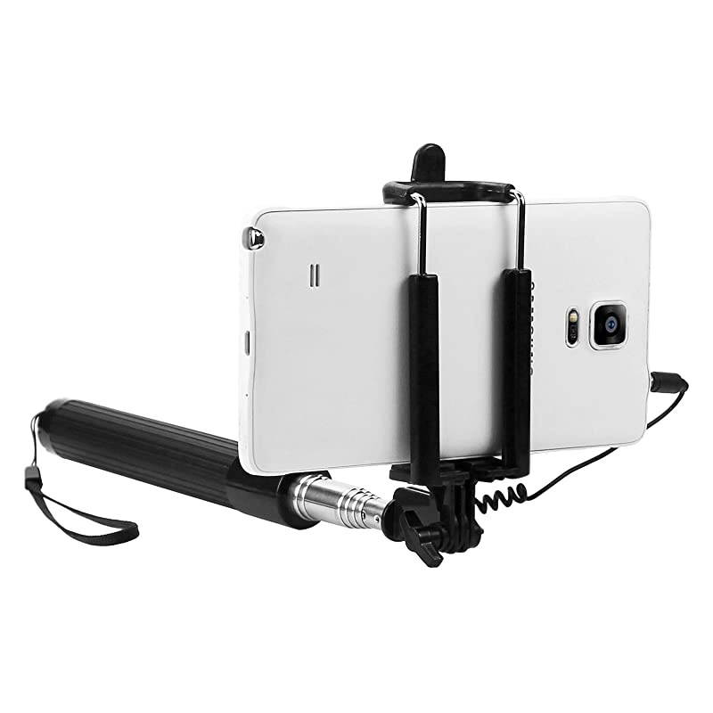 Selfie Stick Compatible for Apple iPhone 6/6Plus/5 Samsung Note 9/8/5/S9/S9+/S8+/S8/S7/J7/J3/ LG K20 V/Q7+/Stylo 4/3/2/Q Stylus/V35 ThinQ/V30 (Wired)