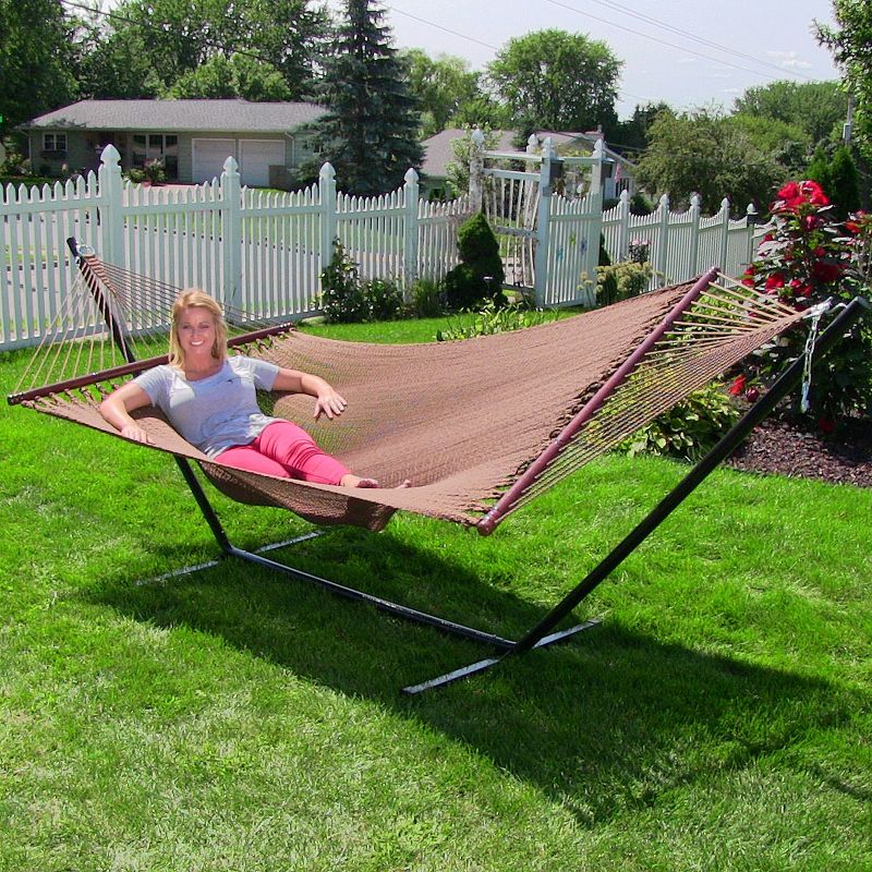 Blue Wave Island Retreat 15' Hammock Set - Blue Cover