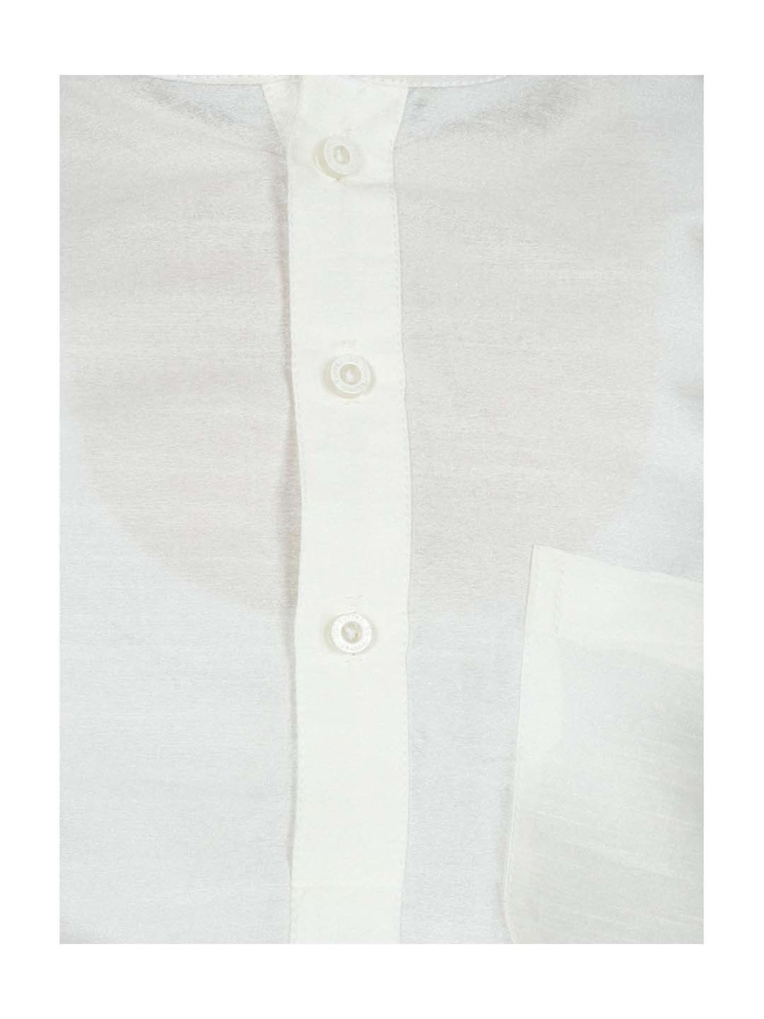 SG Yuvraj Kids Brown & White Textured Pattern Full Sleeves Kurta Set