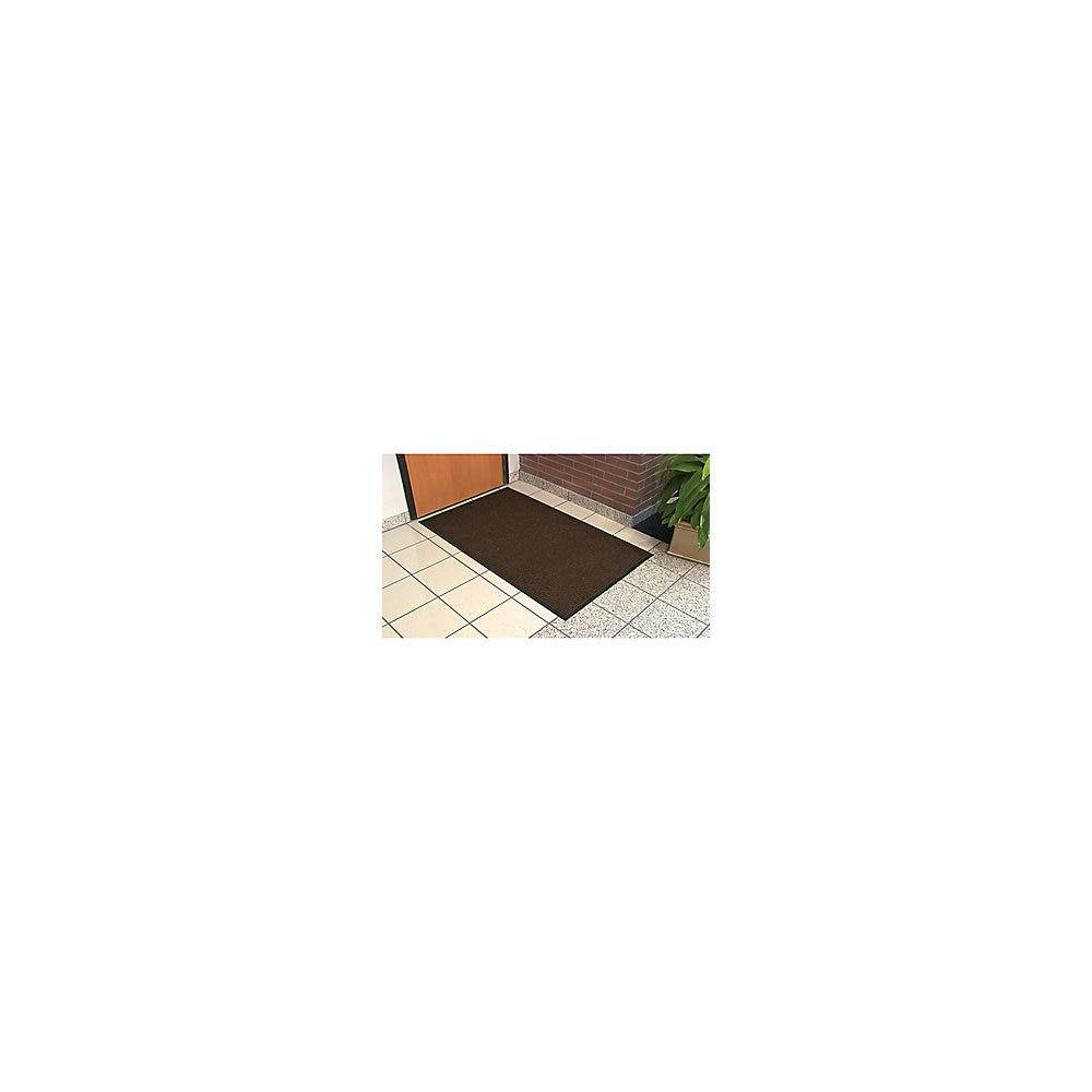 Genuine Joe Dual Rib Indoor Mat f/Hard Surface 3'x5' Chocolate 02400
