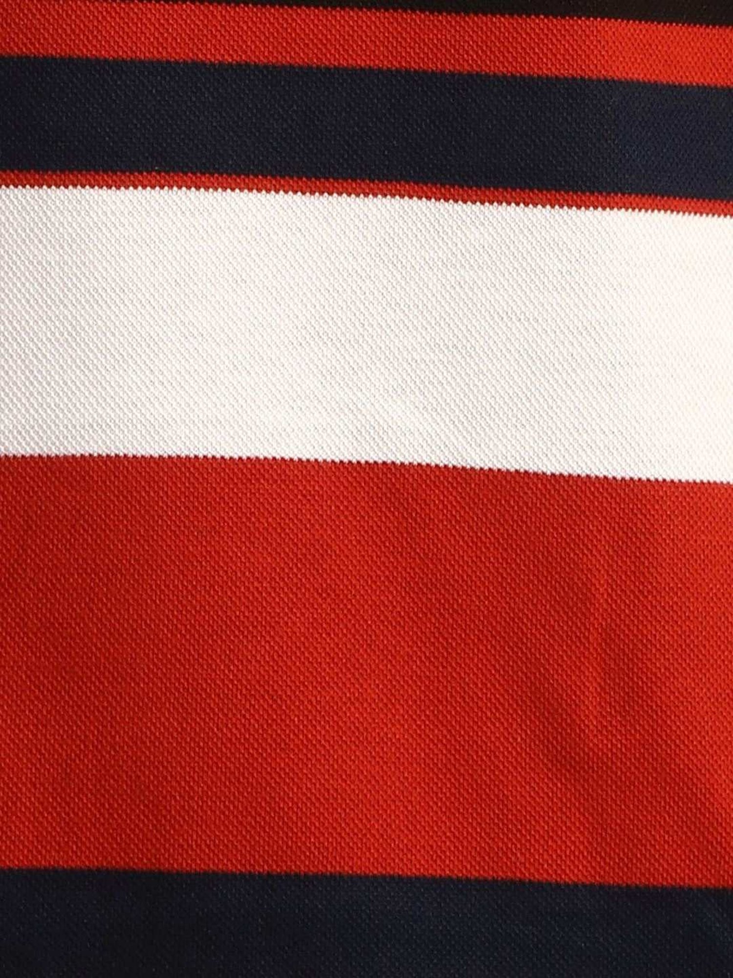 ColorPlus Orange Cotton Classic Fit Striped Polo T-Shirt