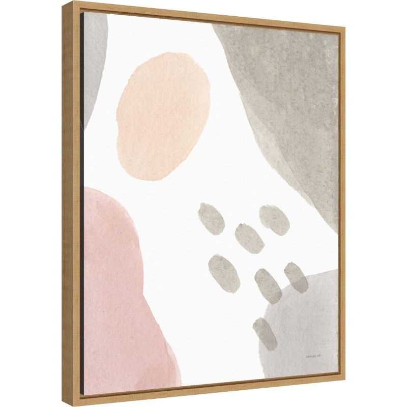 16" x 20" Abstract Pastel Tidepool II by Danhui Nai Framed Wall Canvas - Amanti Art