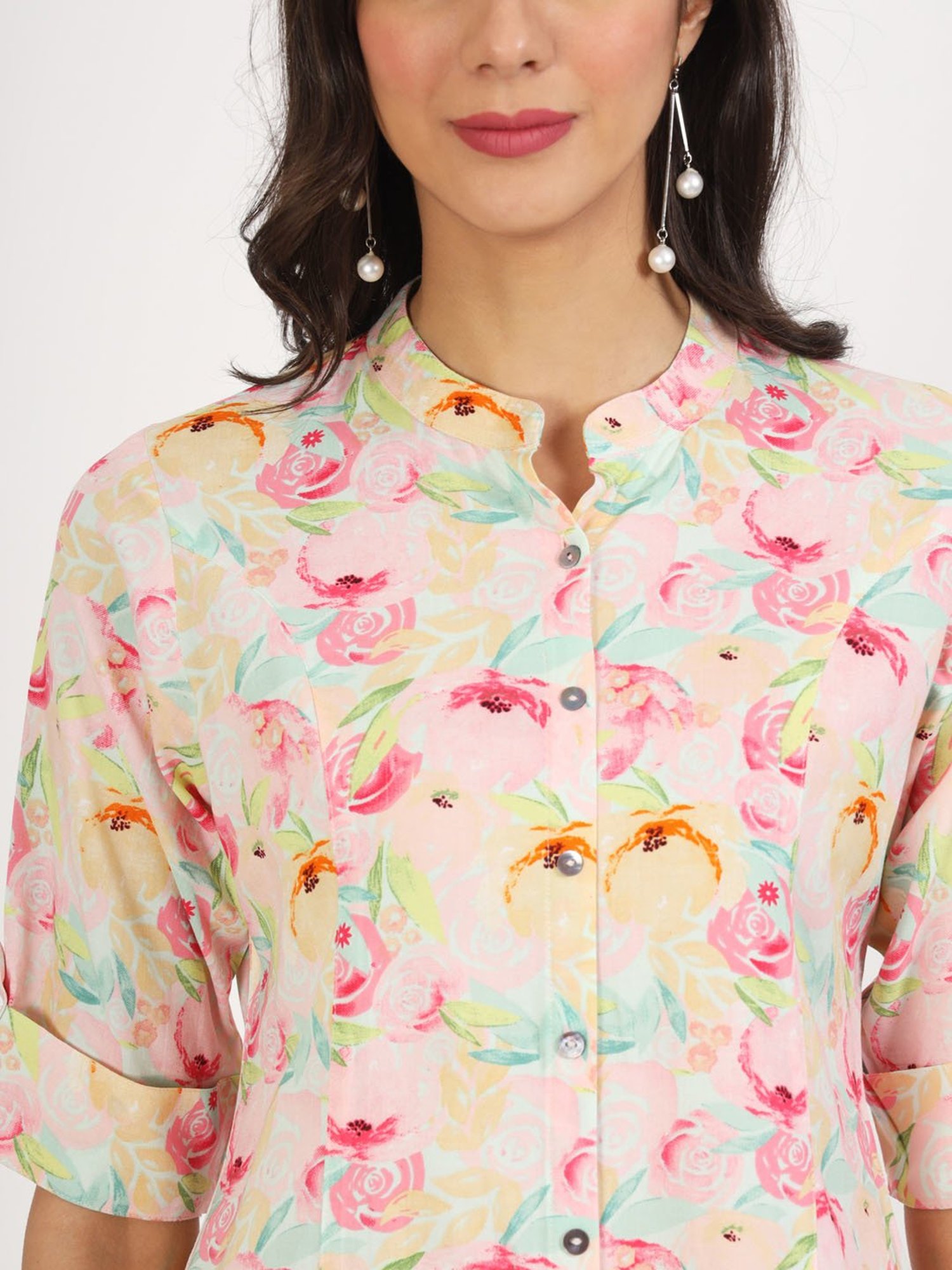 Divena Multicolor Floral Print Tunic