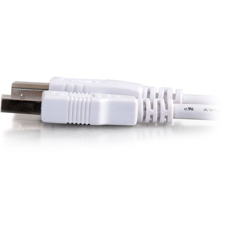 C2G 2m USB A to B Cable - Printer Cable - USB Cable - USB 2.0 - 6ft White - Type A Male - Type B Male - 6ft - White