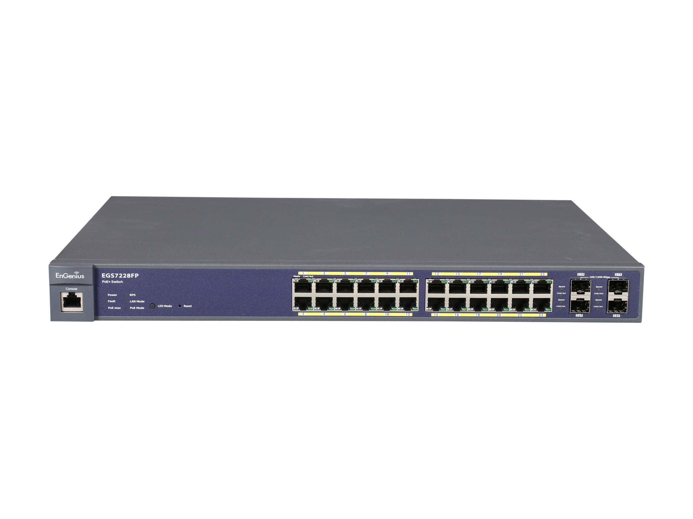 EnGenius EGS7228FP 24-Port Gigabit PoE+ L2 Managed Switch with 4 Dual-Speed SFP