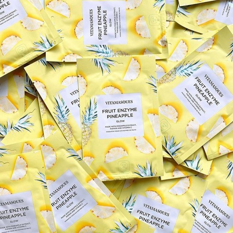 Vitamasques Fruit Enzyme Pineapple Sheet Mask - 0.71 fl oz