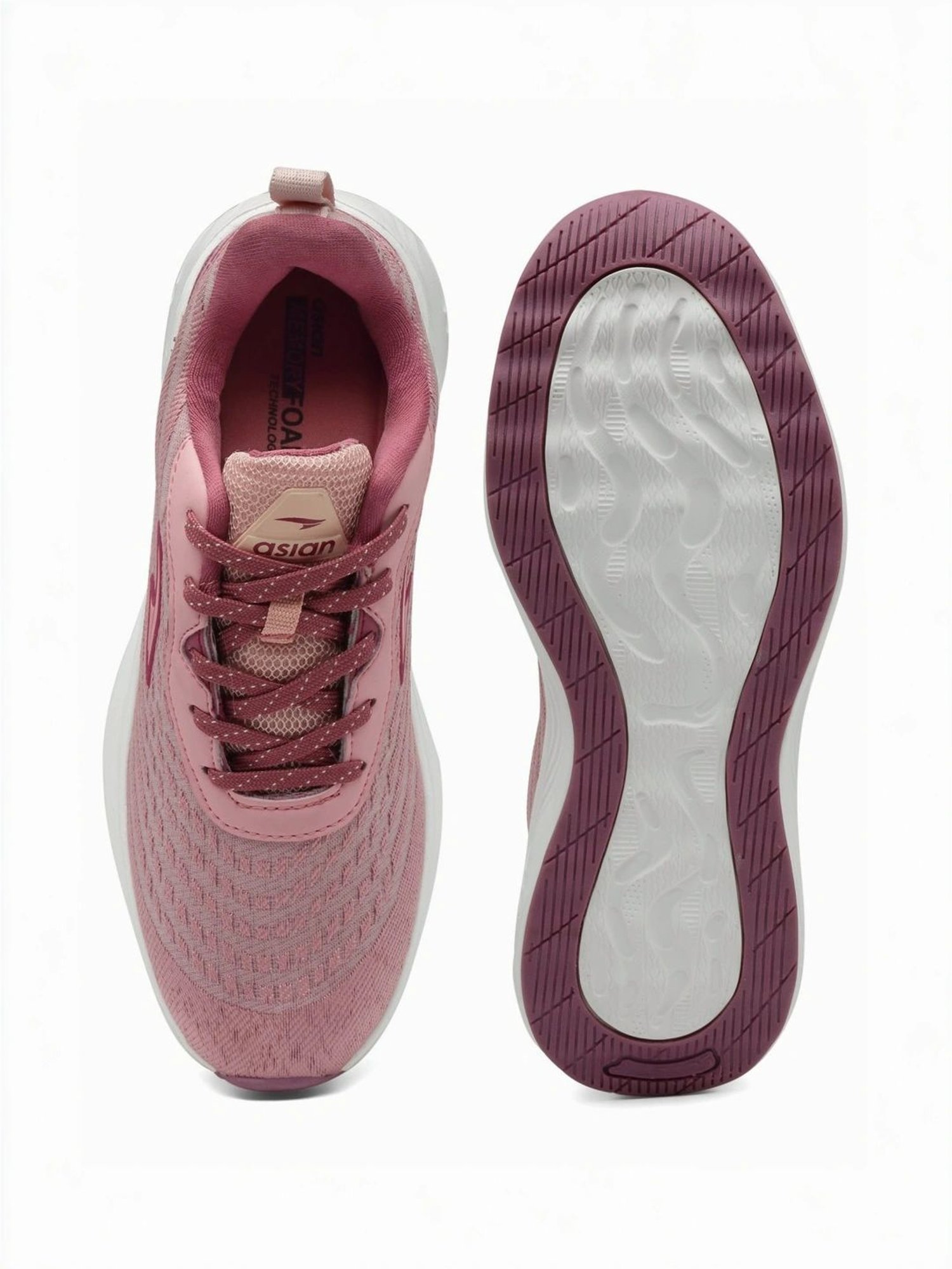 Asian Women's Baby Pink Running Shoes