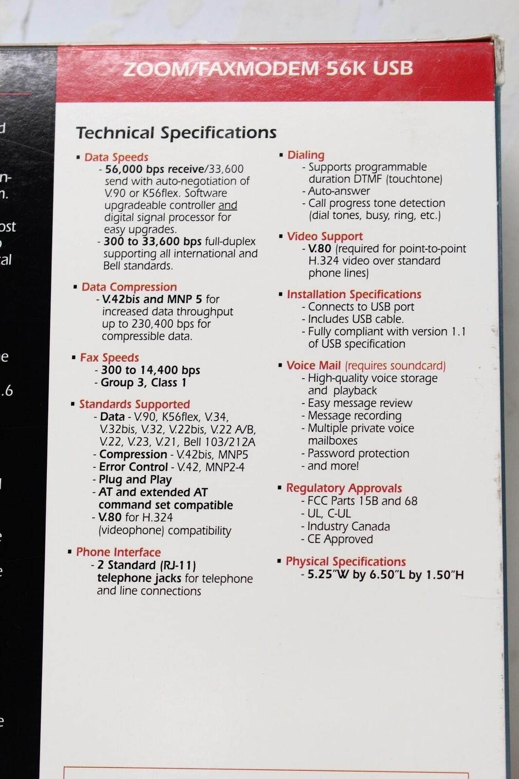 Zoom FaxModem Model 2985 56k USB, New In Box