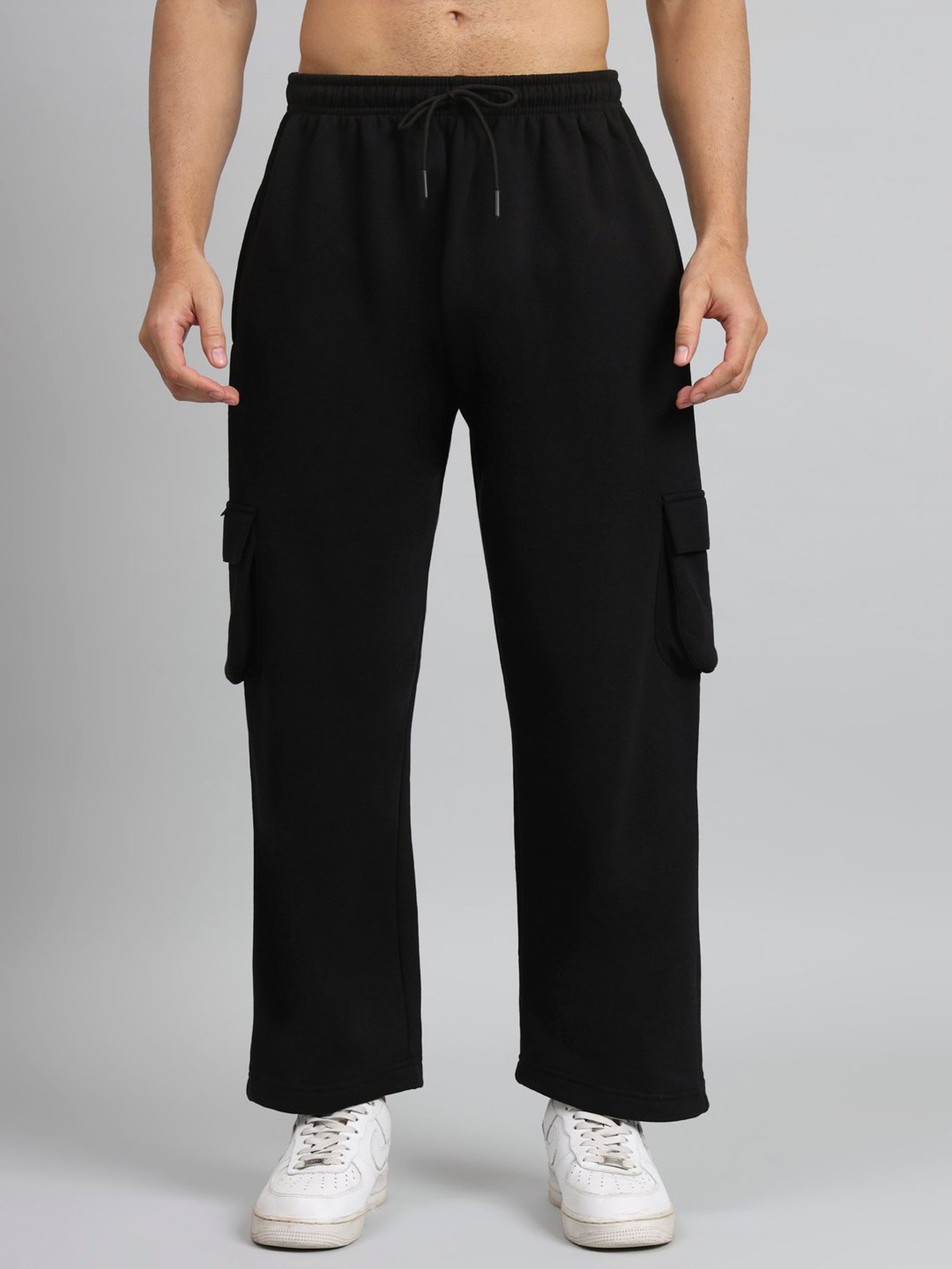 GRIFFEL Parrot Green & Black Loose Fit Printed Oversized Hooded Sweatshirt & Trackpants Set