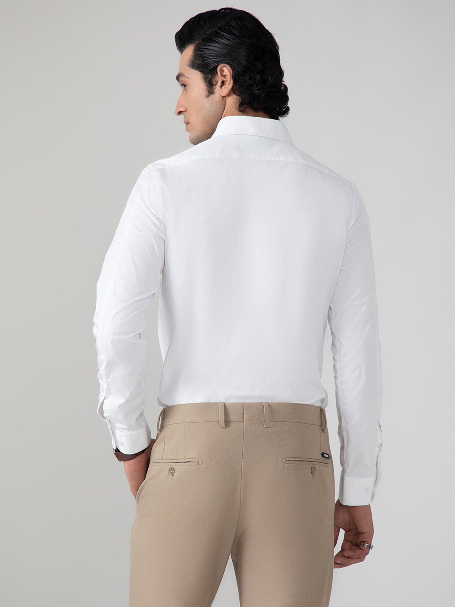 SUBTRACT White Slim Fit Shirt