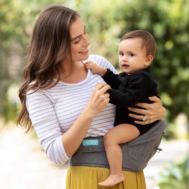 Moby 2-in-1 Baby Carrier + Hip Seat - Gray